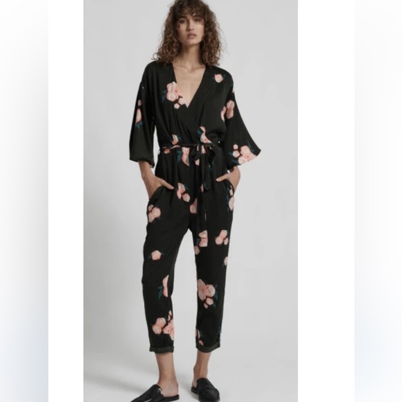 One Teaspoon Quartermaster Wrap Jumpsuit floral - Picture 4 of 9